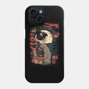 Geisha in Park Phone Case