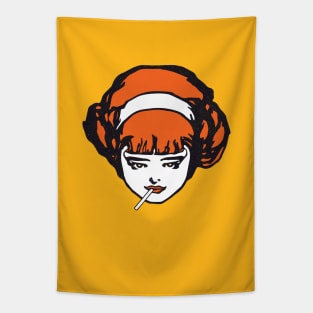 redhead with lollipop and attitude Tapestry