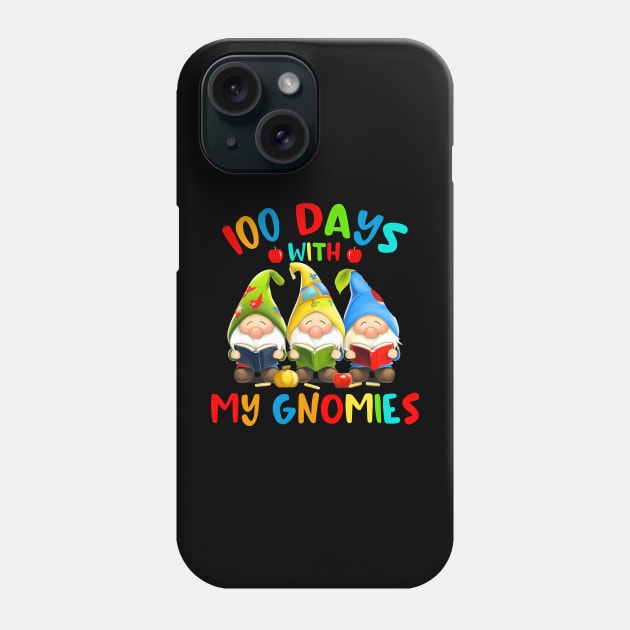 100 Days With My Gnomies 100 Days Of School Phone Case by DigitalNerd