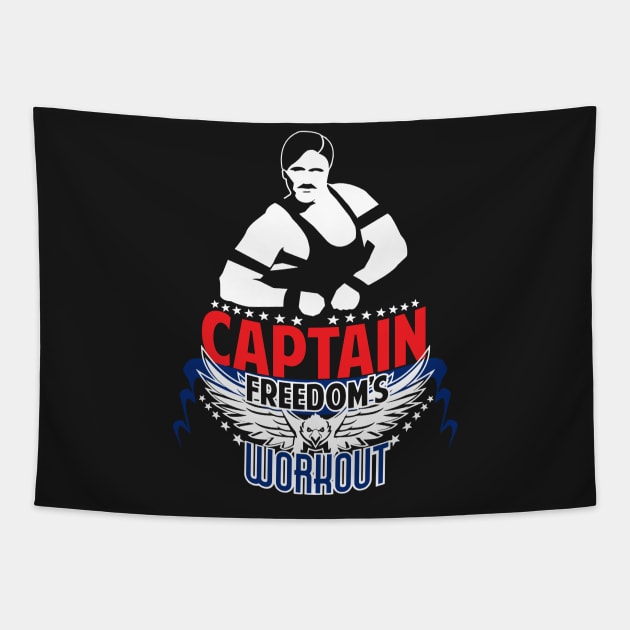 Captain Freedoms Workout Tapestry by Meta Cortex