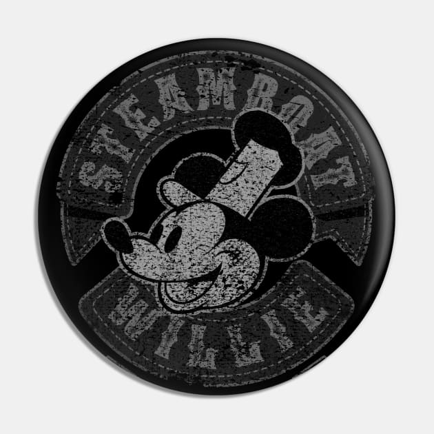 Steamboat Willie distressed design Pin by CartoonCapo