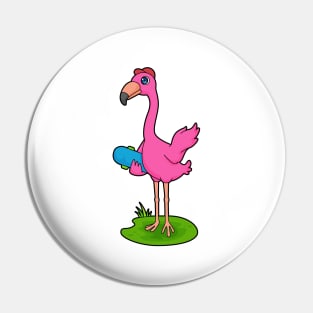 Flamingo Skater Skateboard Pin