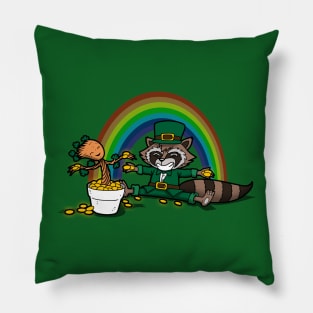 Saint Patrick's Day Superhero Dynamic Duo Leprechaun Pillow