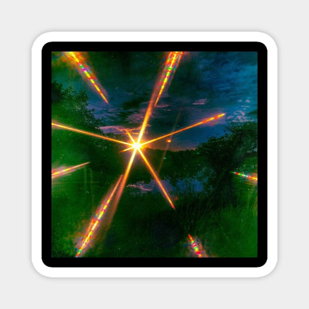 Abstract star that flies art Magnet by Morsy