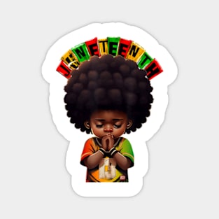 Kids Juneteenth Prince 1865 Black History Month Toddler Boy Magnet