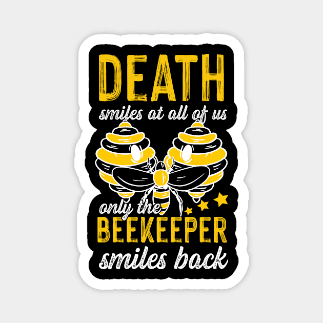 Deadth Smiles Beekeeper Bees Magnet by Print-Dinner