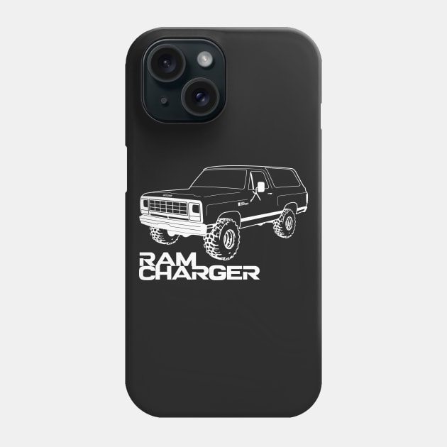 OBS Ram Charger White Print Phone Case by The OBS Apparel