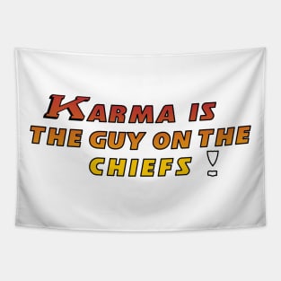 Karma is the guy on the Chiefs Tapestry