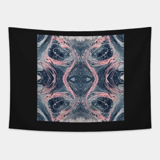 Fluid painting snake lair kaleidoscope dark Tapestry