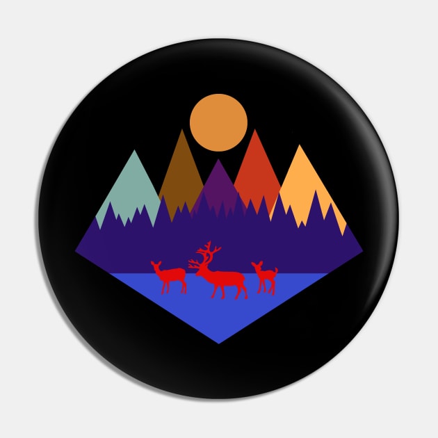 Mountain Scene #6 Pin by headrubble