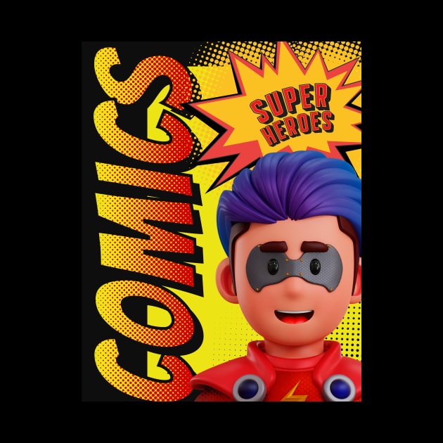 Comics Super Heroes by Benny Merch Pearl