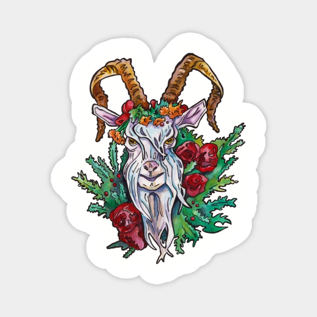 Yule Goat Magnet by JenTheTracy