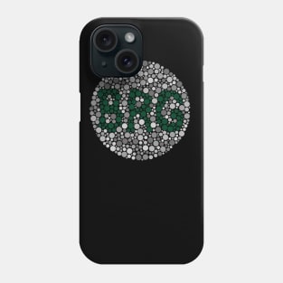 Ishihara automotive eye test for British Racing Green (grey) Phone Case