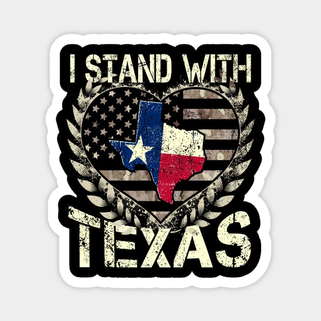 I Stand With Texas Magnet by WestKnightTees