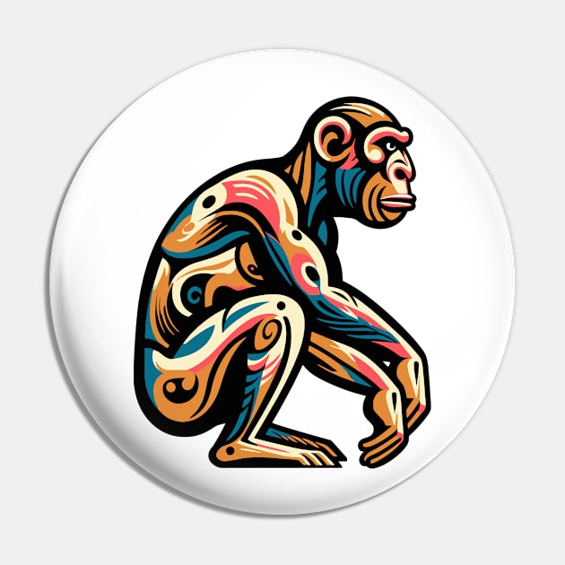 Pop art monkey illustration. cubism illustration of monkey Pin by gblackid
