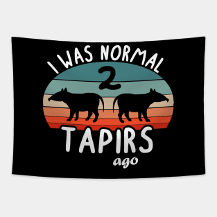 Sunset vintage tapir saying jungle Tapestry