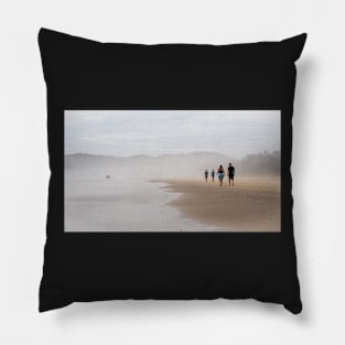 Figures in the Beach Fog Pillow