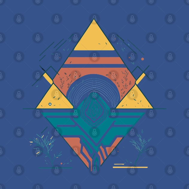 Bohemian Style Geometric Triangle by ElMass