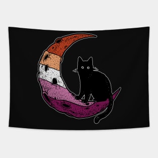 Lesbian Cat Moon Tapestry