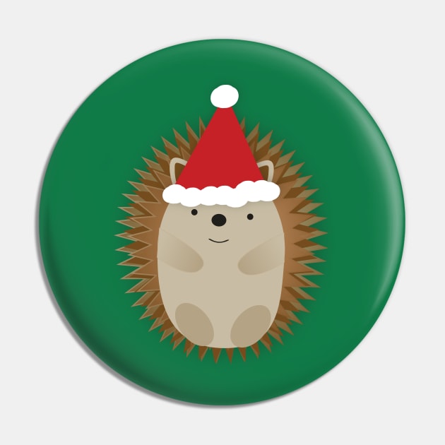 Santa Hedgehog Pin by Hedgie Designs