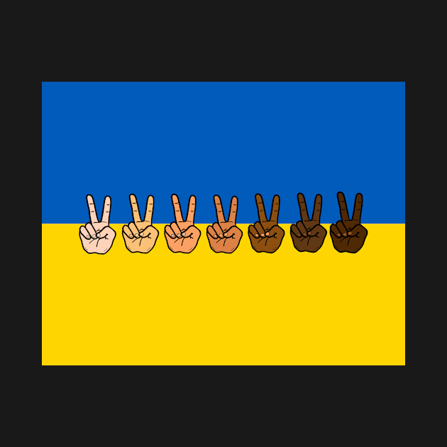 Peace Anti-War Ukraine national country flag by Nalidsa