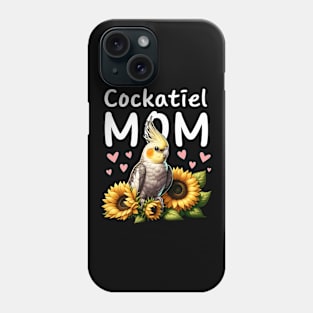 Cockatiel Mom Sunflowers Cockatiel Parrot Bird Lover Women Phone Case