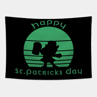 Happy St Patricks Day Leprechaun Tapestry