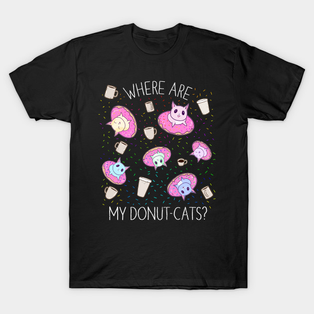 Donut Rainbow Cats Shirt For Coffee Drinkers And Cat Lovers Gift