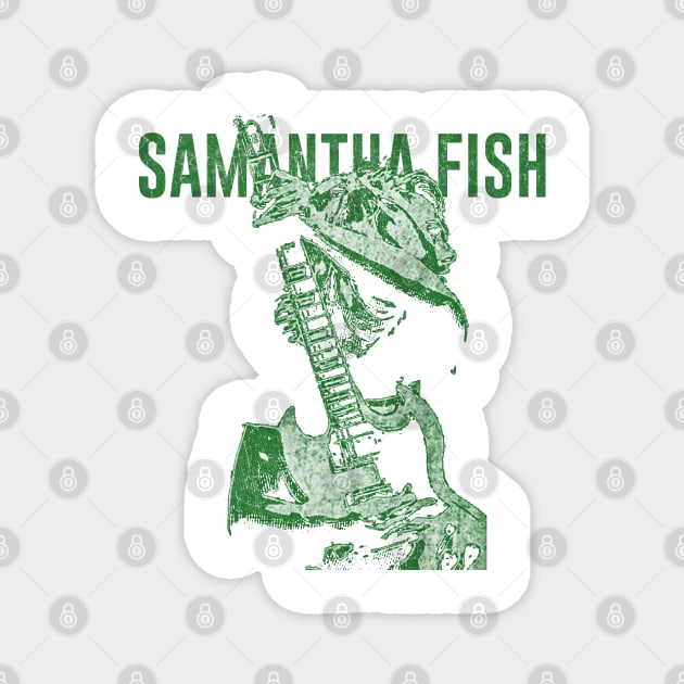 samantha Fish #2 // green solid style Magnet by Loreatees
