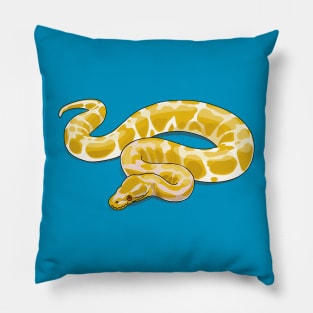 Burmese python snake cartoon illustration Pillow