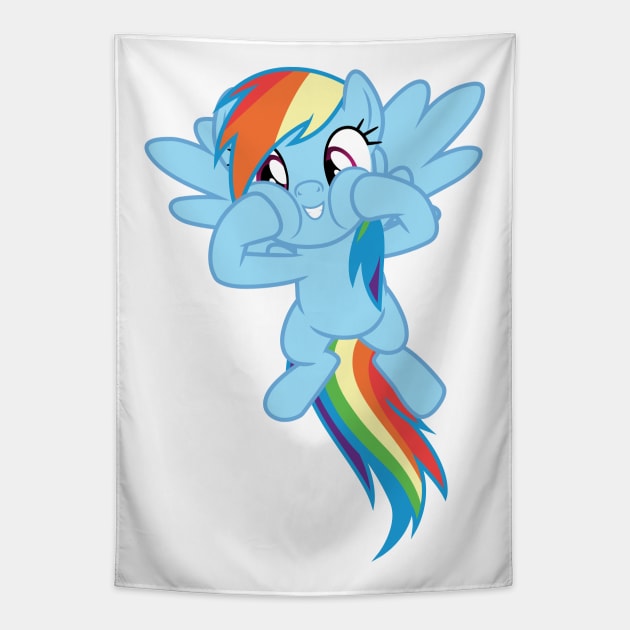 Rainbow Dash squishy cheeks Tapestry by CloudyGlow