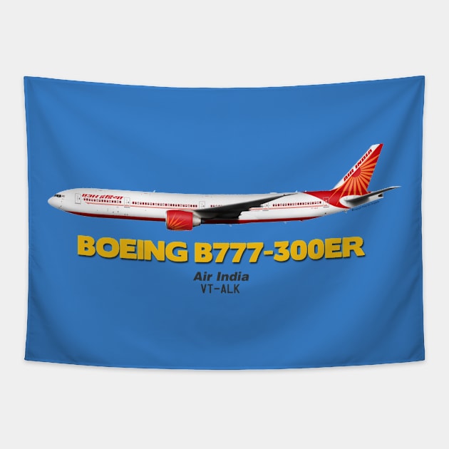 Boeing B777-300ER - Air India Tapestry by TheArtofFlying