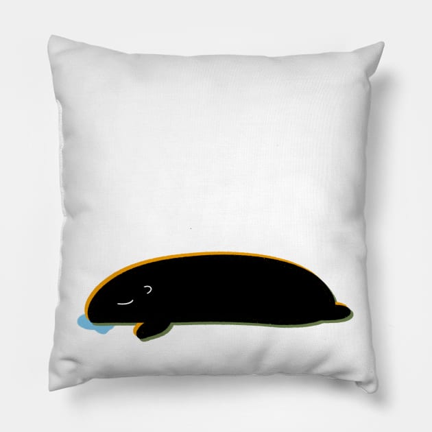 Drooling Hamster Pillow by The Imperfect Doodles