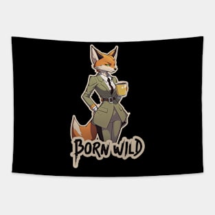 Foxy Office Attire Tapestry