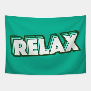 Retro Relax Word Art with Stripes Tapestry