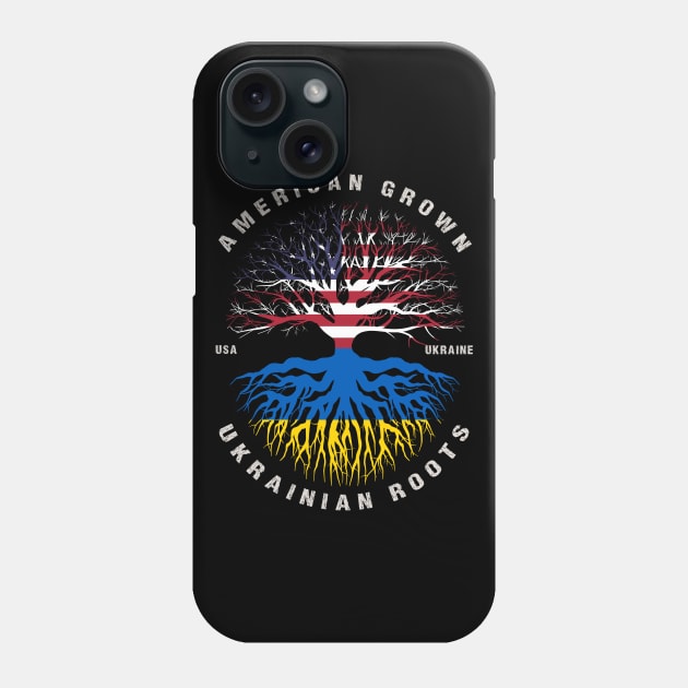 American Grown Ukrainian Roots Ukraine Flag Phone Case by heart teeshirt