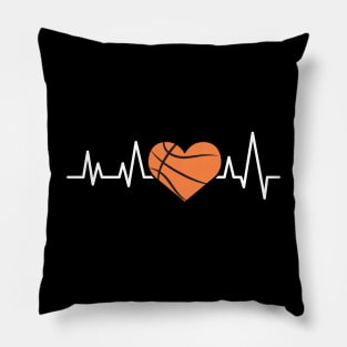 Heartbeat Pulse - Basketball Pillow