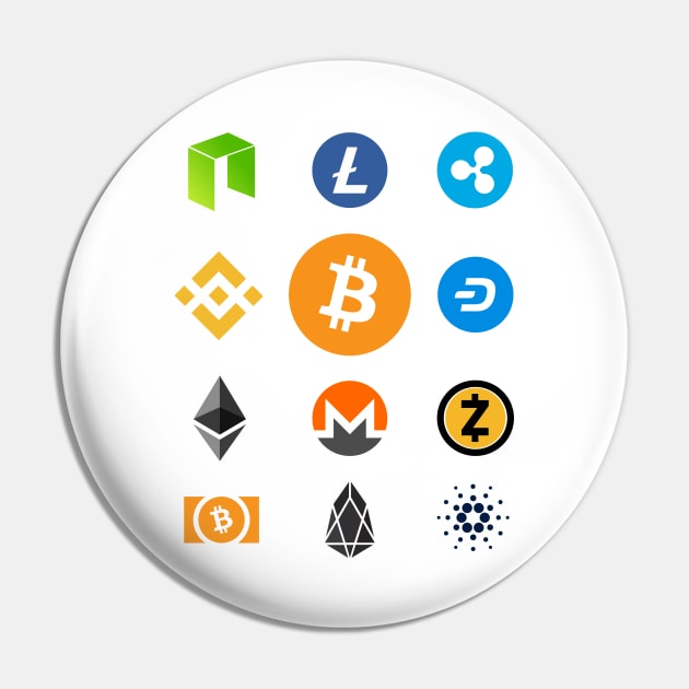 Cryptocurrency Logos Pin by Cryptolife