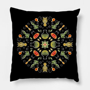 Chemistry Lab Botanical Pattern For Women In Science Pillow