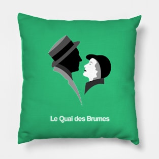 Le Quai des Brumes Minimal Movie Fan Art Jean Gabin Michèle Morgan 30s Pillow