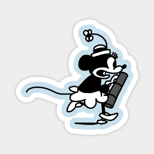 Cartoon Girl Mouse in Steamboat Willie 1928 Magnet