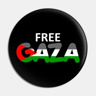 Free Gaza Free Palestine - Palestina Flag Design Pin