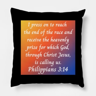 Bible Verse Philippians 3:14 Pillow