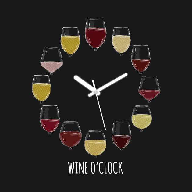 Wine O'clock by Printadorable