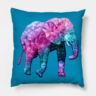 Rainbow elephant Pillow