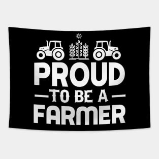 Proud To Be A Farmer - Tractor Farming Gift Tapestry