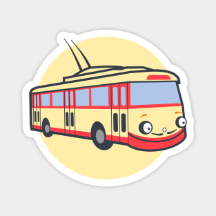 Friendly retro trolleybus Salvador Magnet