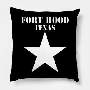 Fort Hood Texas with White Star Pillow