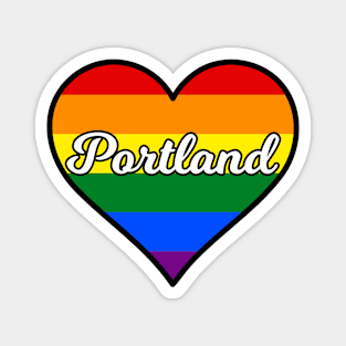 Portland Maine Gay Pride Heart Magnet