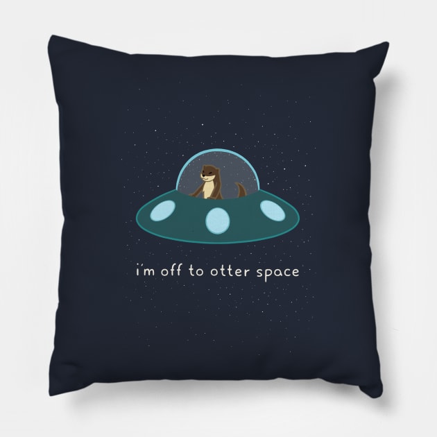 Otter Space Pillow by MaryCapaldi